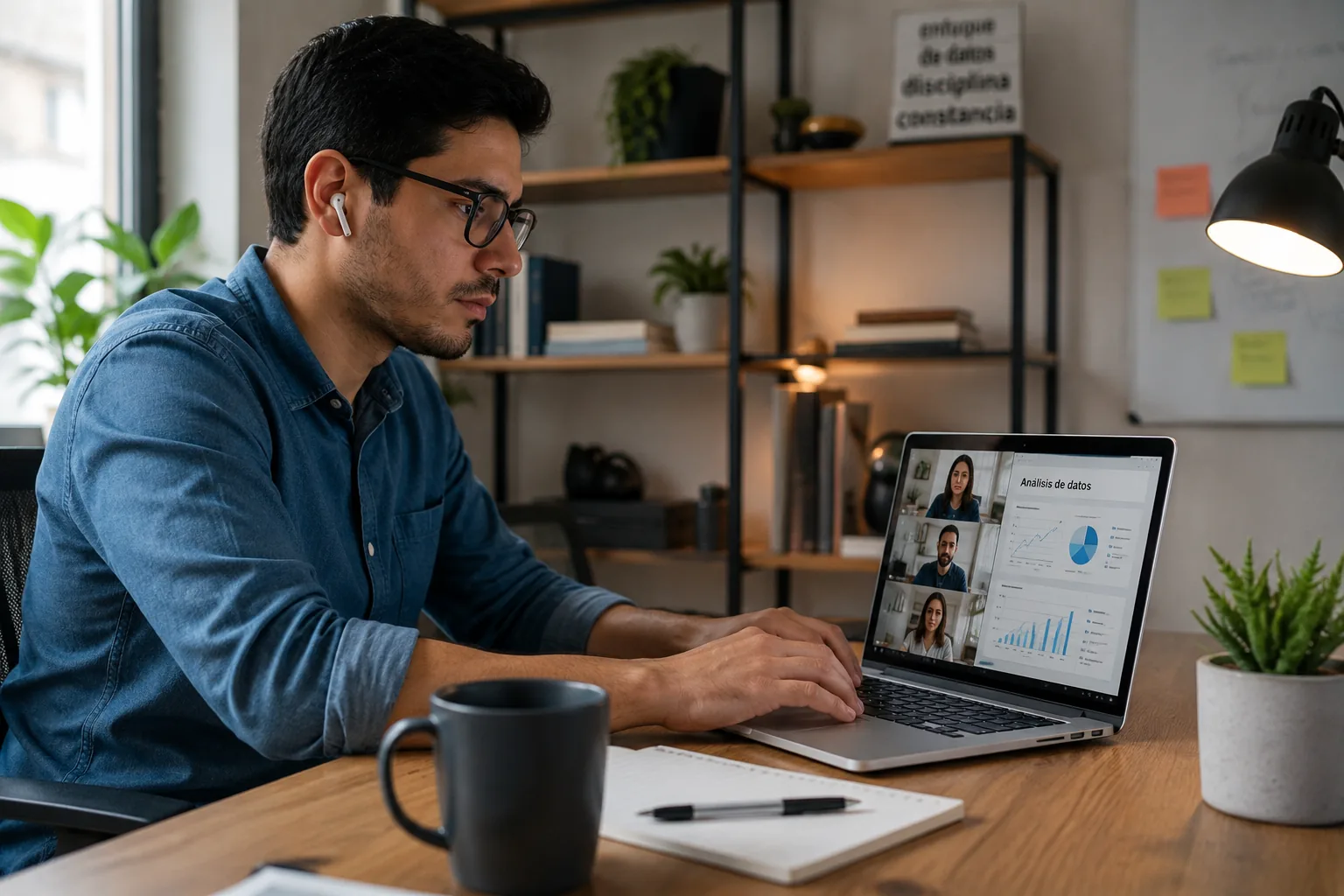 Persona trabajando desde casa